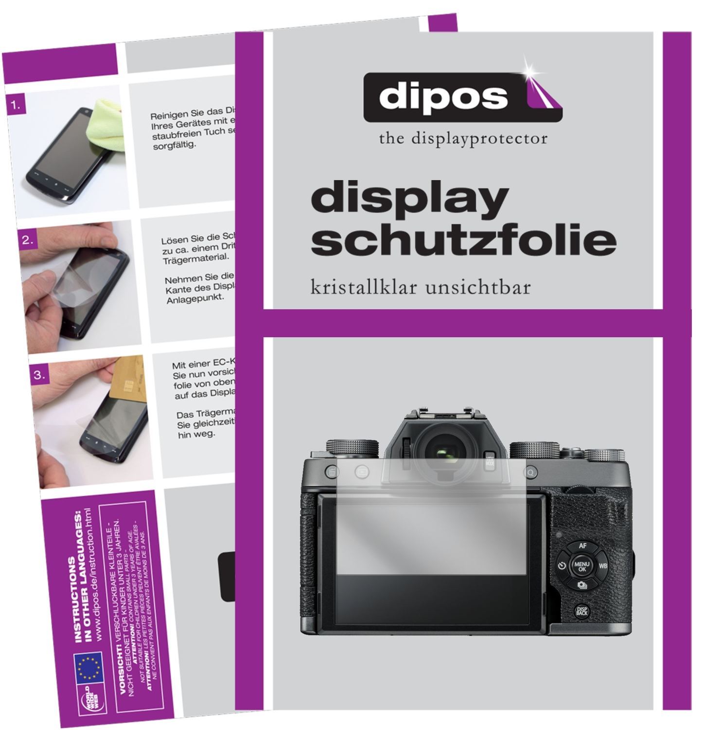 6x Schutzfolie klar für Fujifilm X-T100 Display-Sc (1)