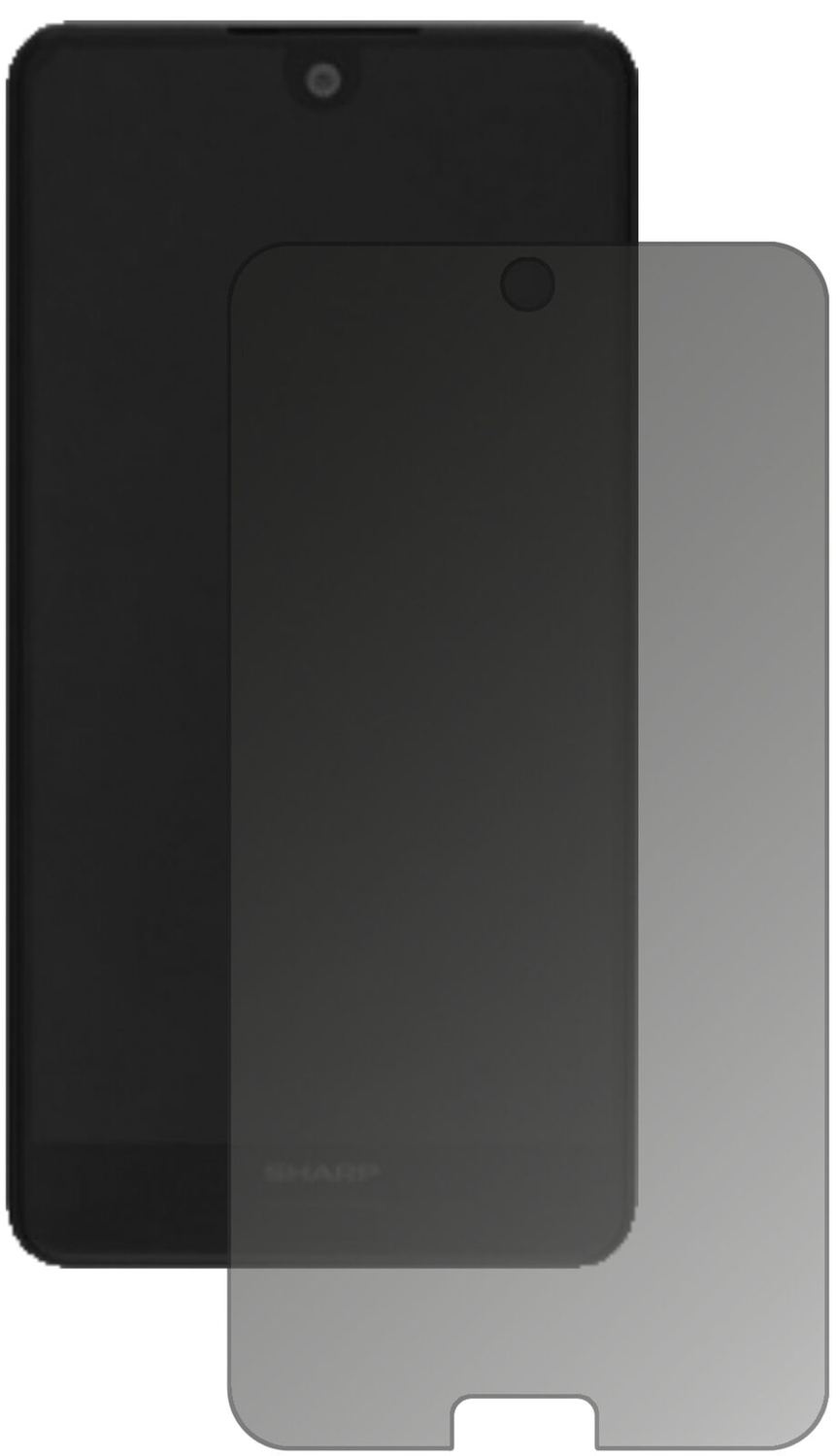 Blickschutzfolie für Sharp Aquos C10 matt Schutzfo (1)