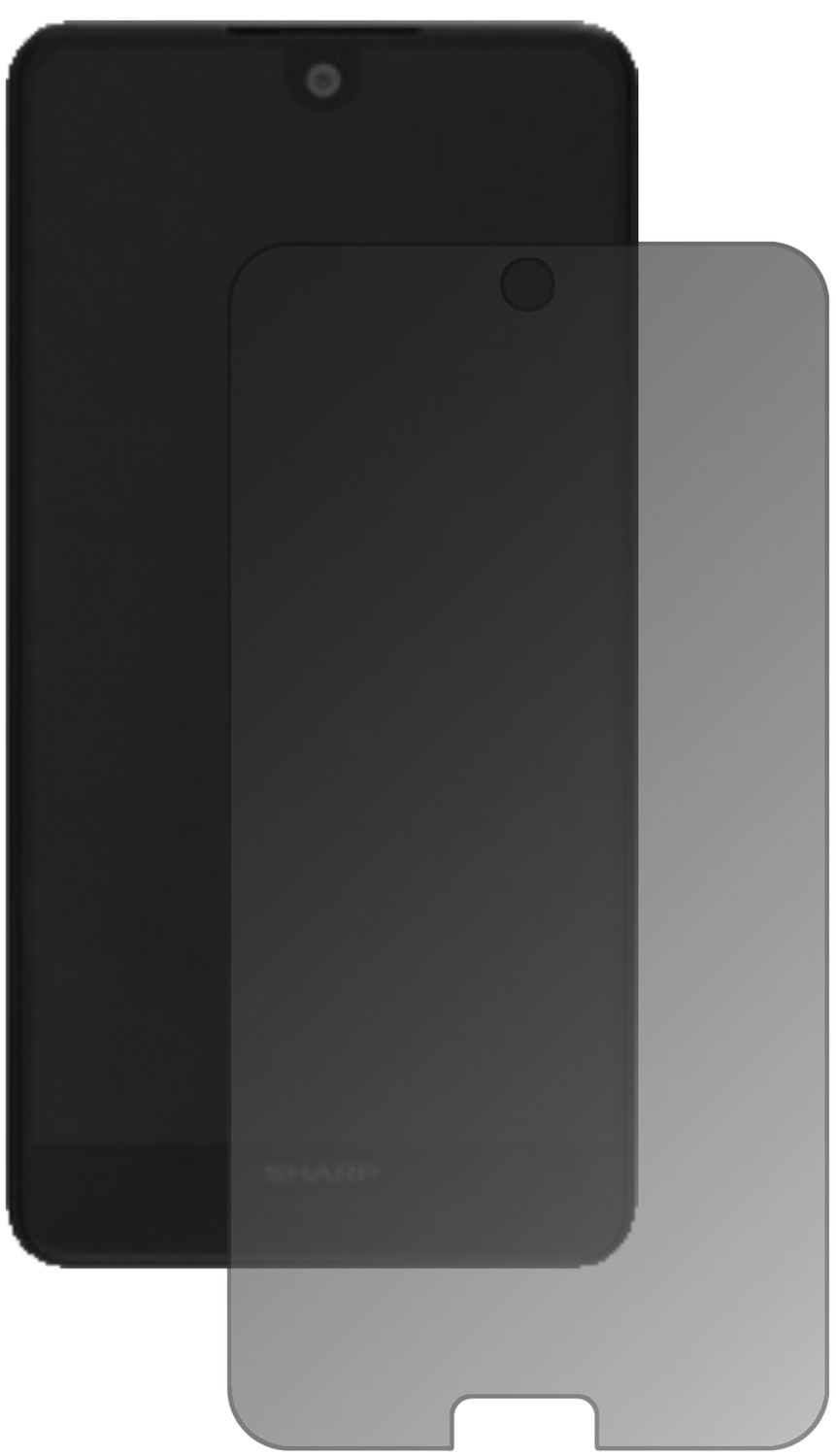 Blickschutzfolie für Sharp Aquos C10 matt Schutzfo (2)