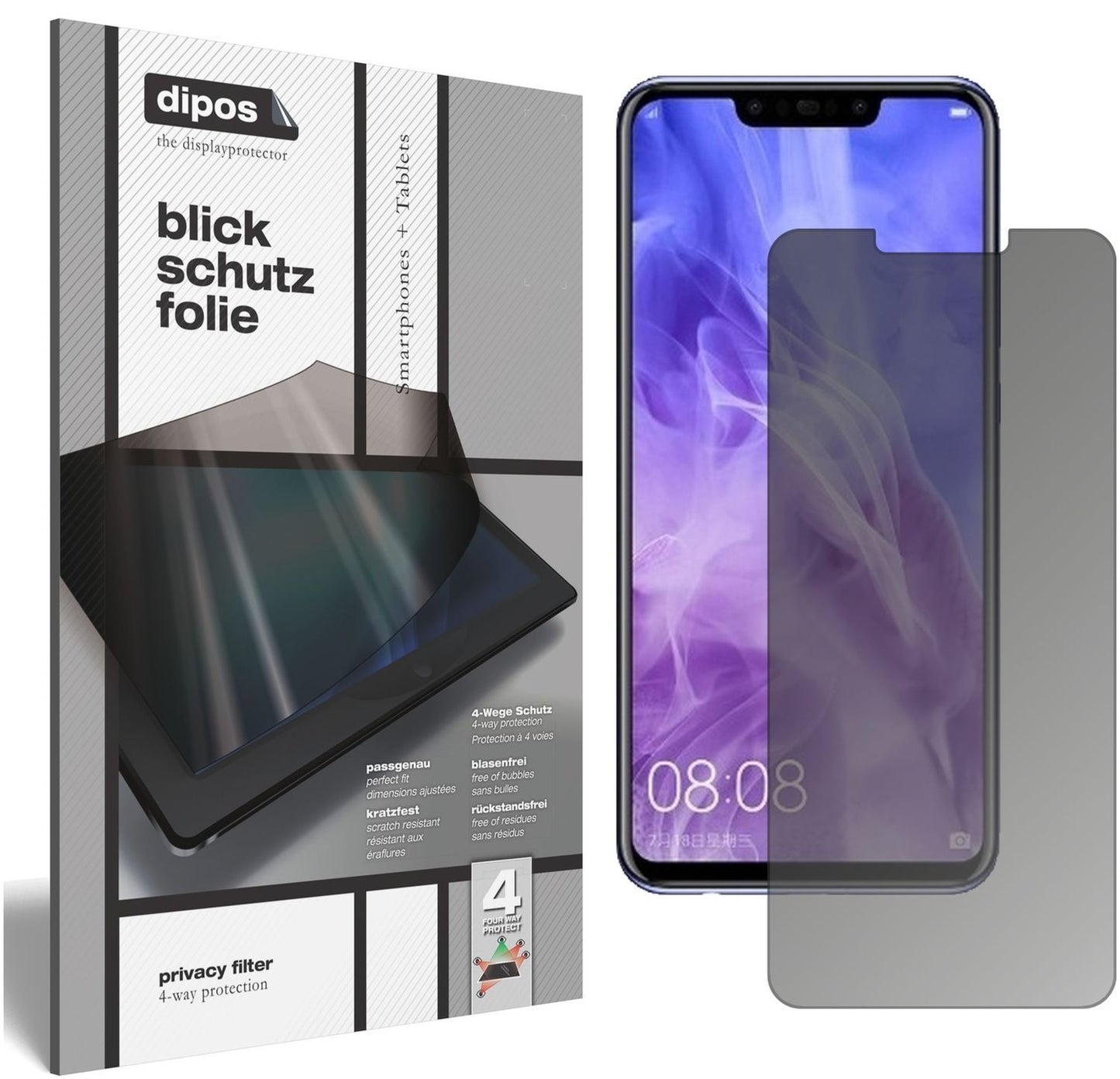 Blickschutzfolie für Huawei Nova 3 matt Schutzfoli (1)