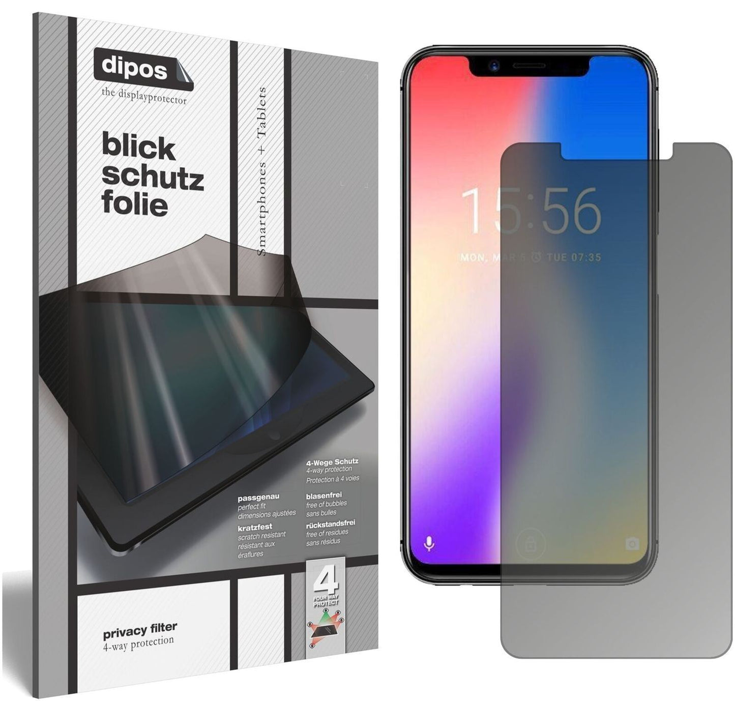Blickschutzfolie für Umidigi One Pro matt Schutzfo (2)