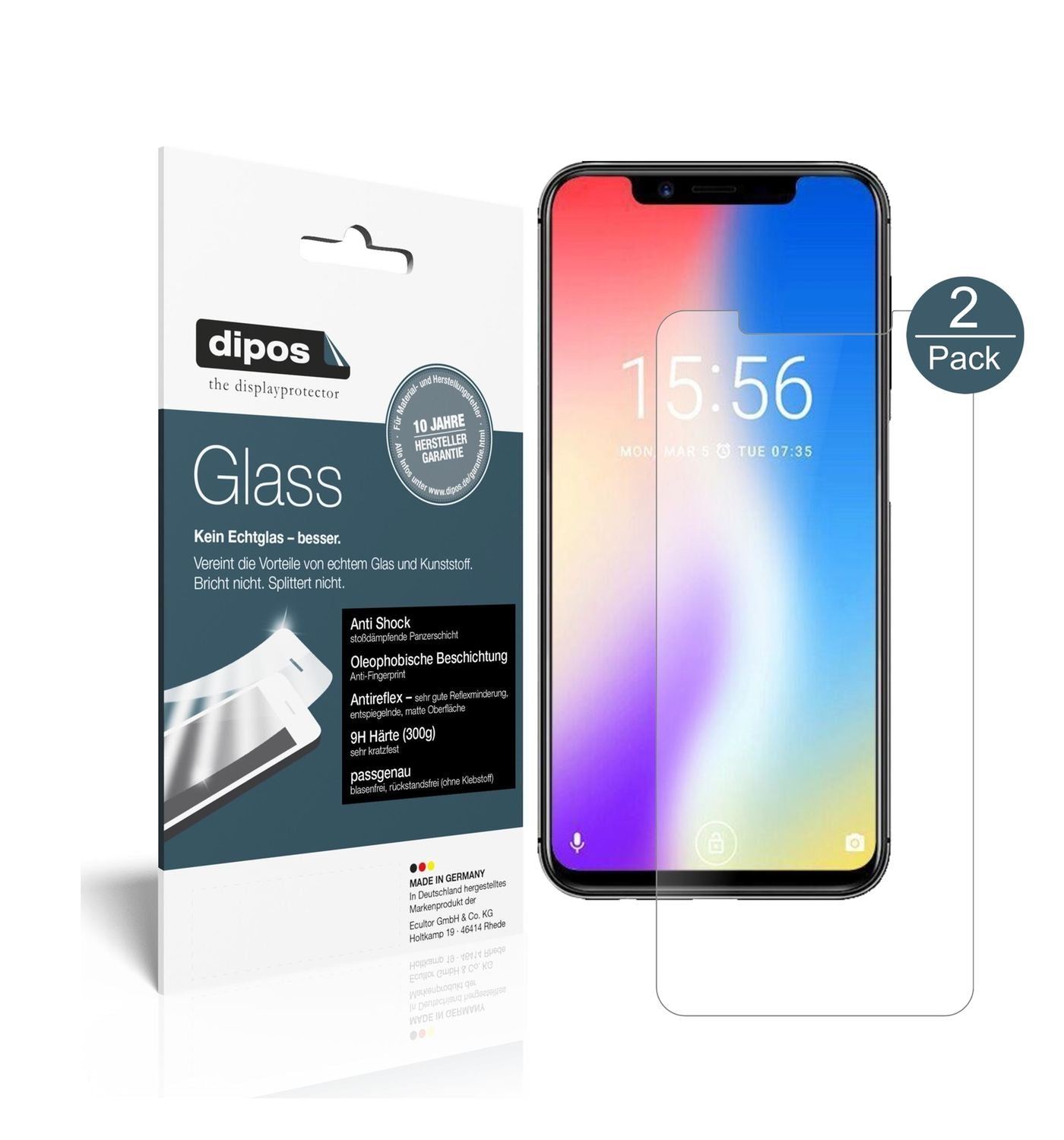 2x 9H Schutzfolie matt für Umidigi One Pro Panzerf (1)