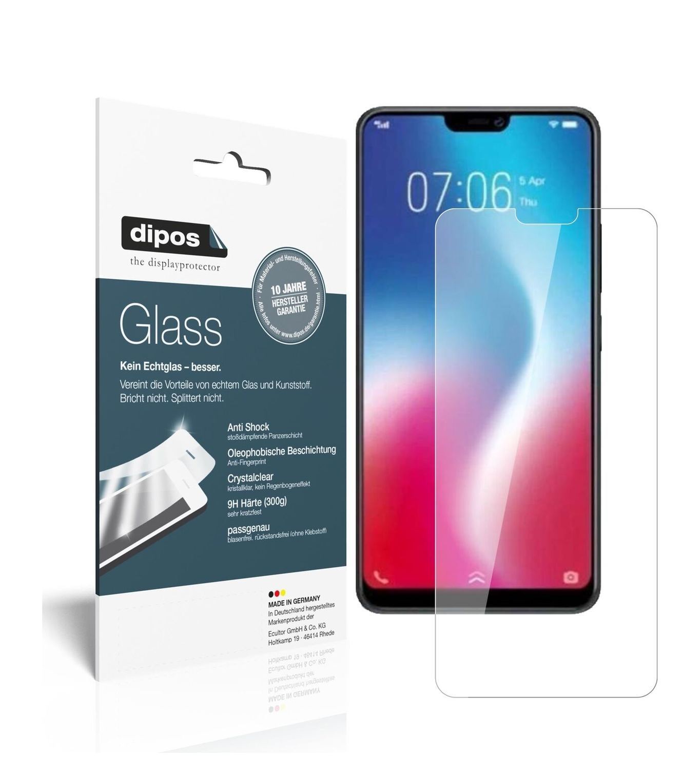 1x 9H Schutzfolie für Vivo Y85 Panzerfolie (2)