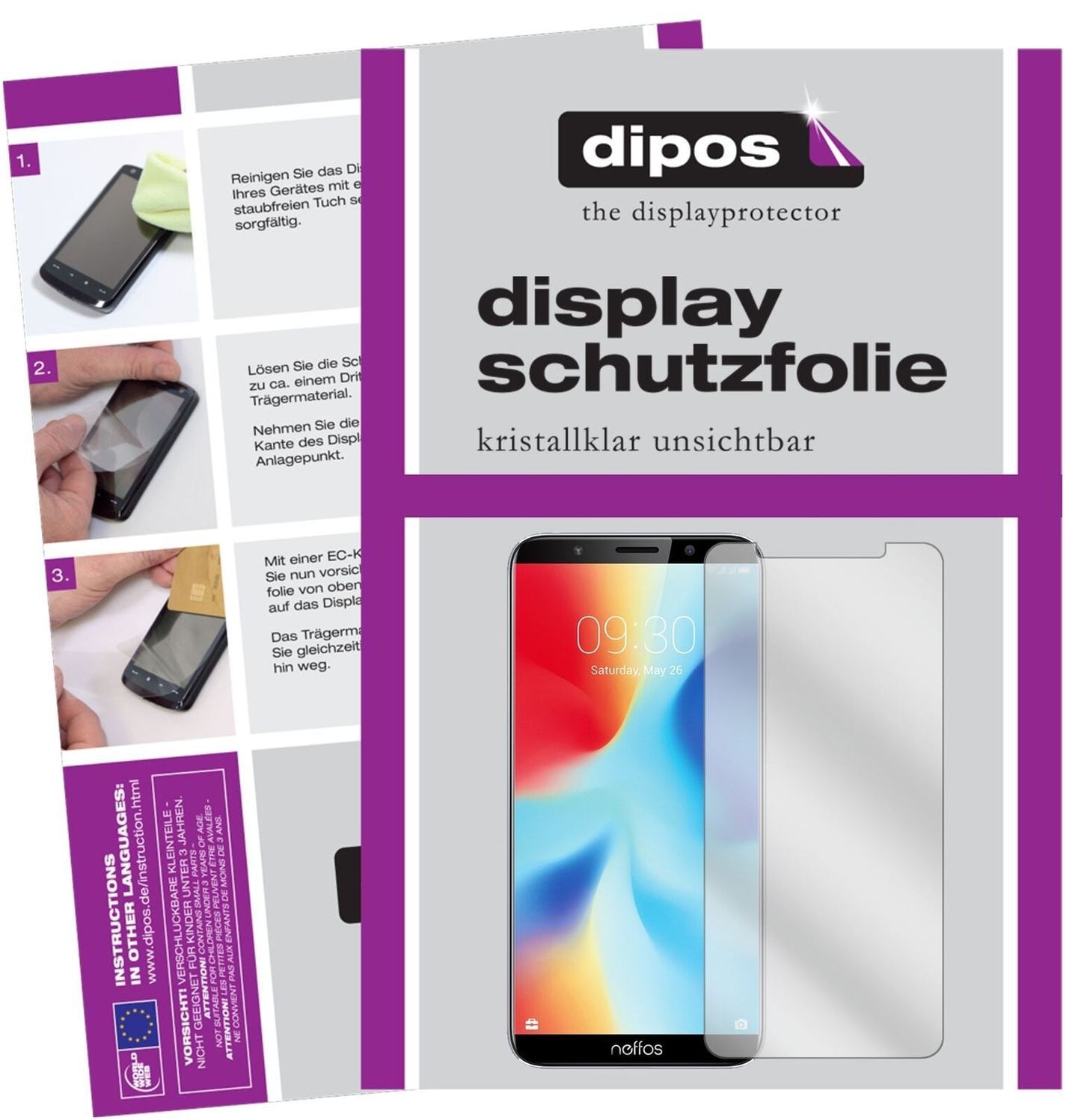 5x Schutzfolie klar für TP-Link Neffos C9A Display (2)