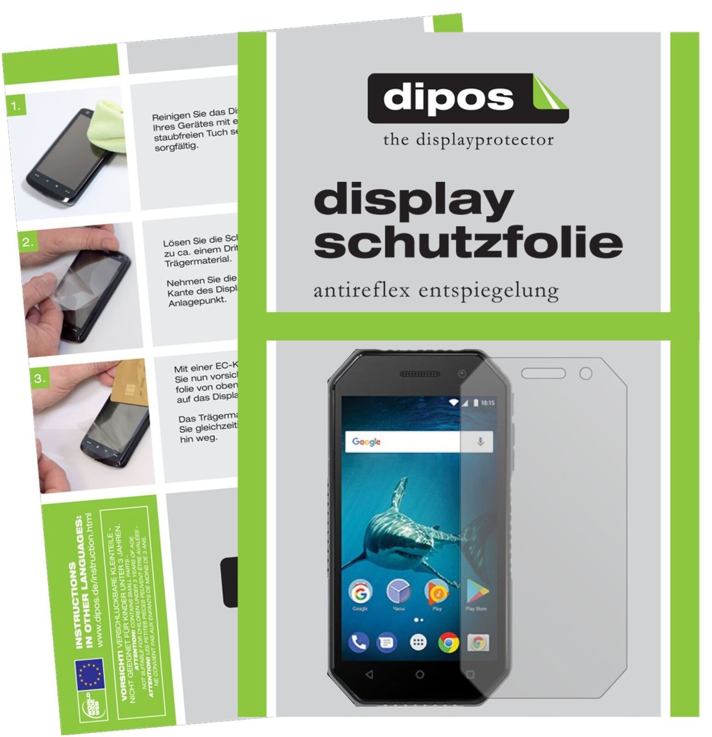 5x Schutzfolie matt für BQ Mobile 4077 Shark Mini  (2)