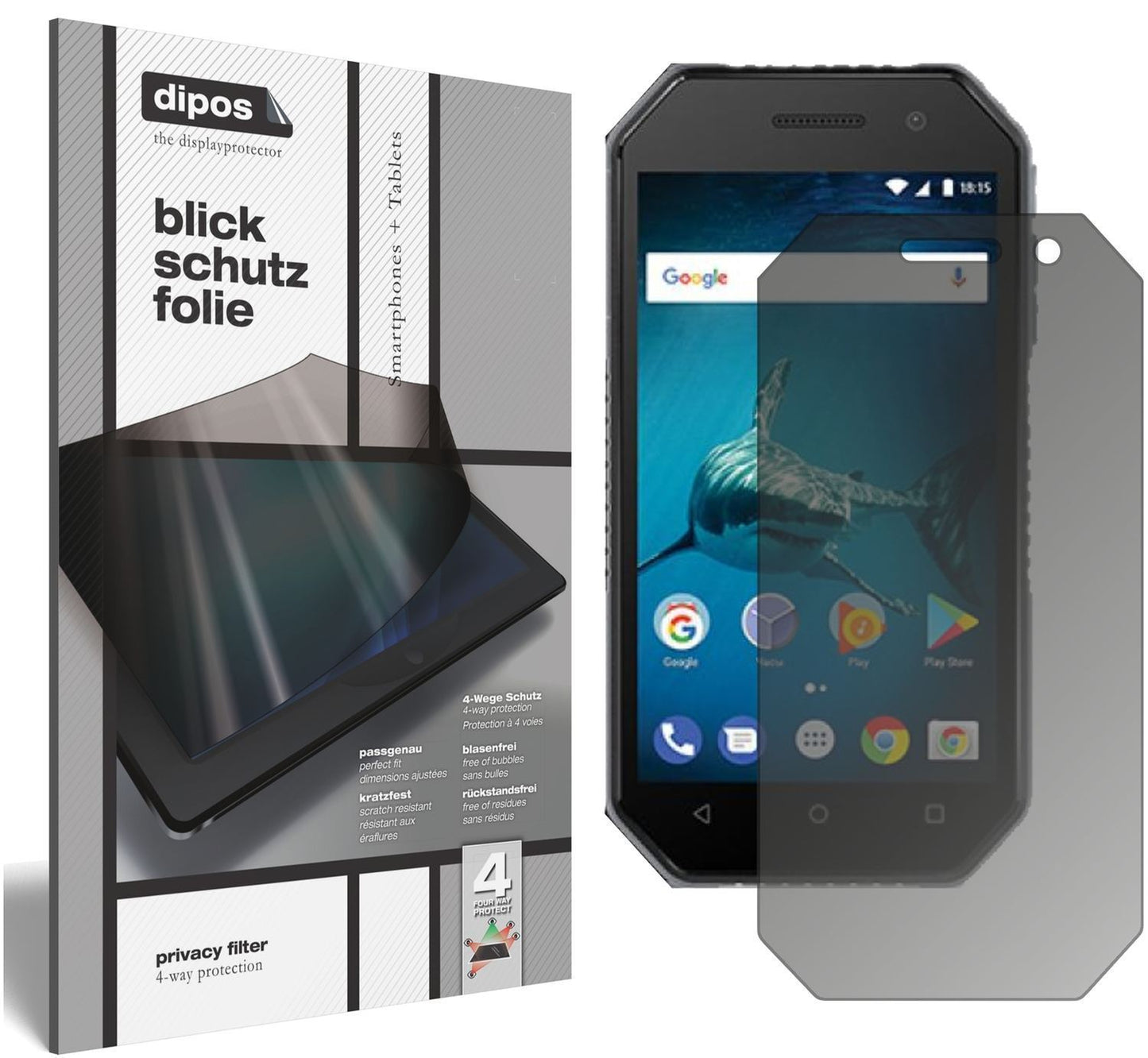 Blickschutzfolie für BQ Mobile 4077 Shark Mini mat (1)