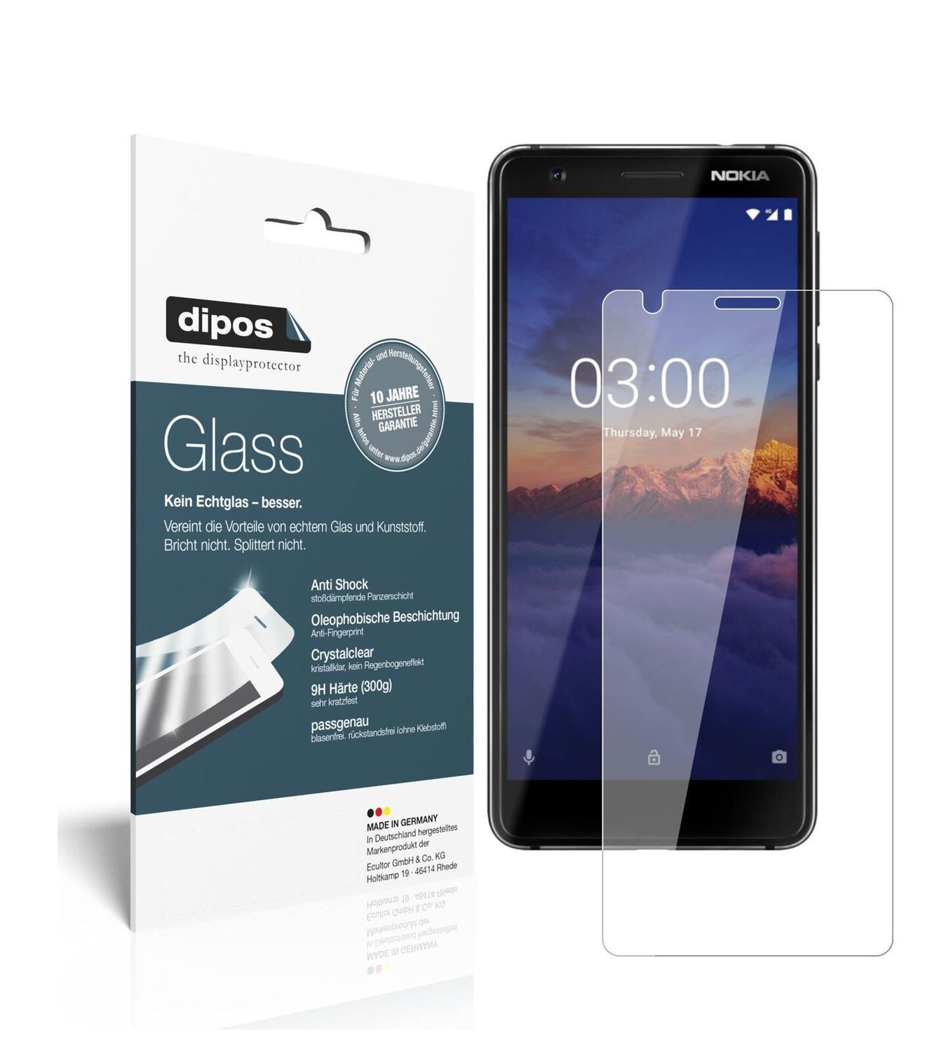 1x 9H Schutzfolie für Nokia 46025 Panzerfolie (2)