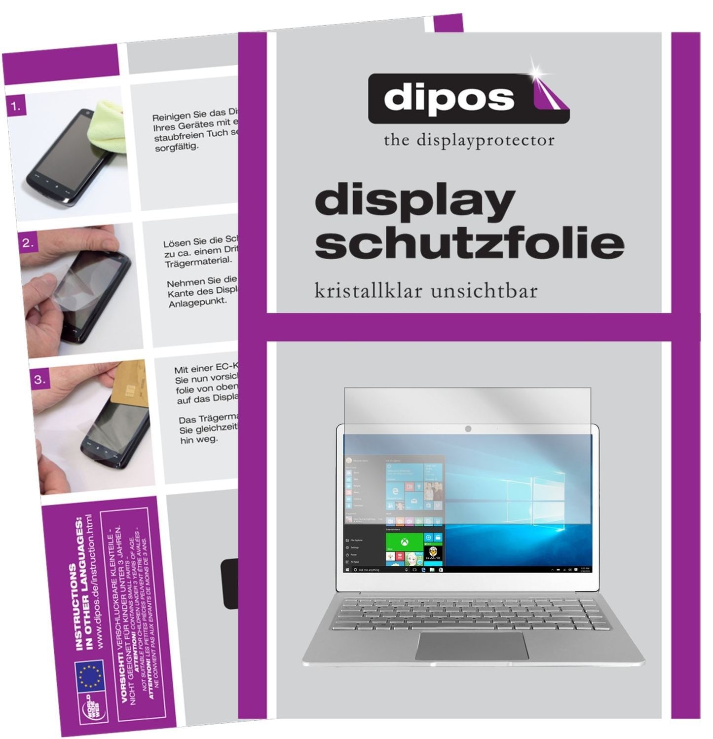 2x Schutzfolie klar für Jumper EzBook 3 Plus Displ (1)