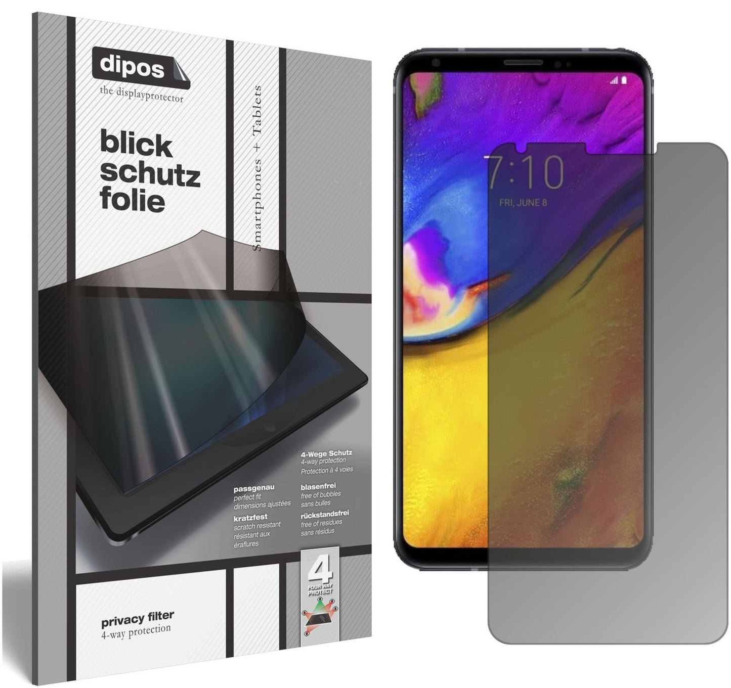 Blickschutzfolie für LG V35 ThinQ matt Schutzfolie (1)