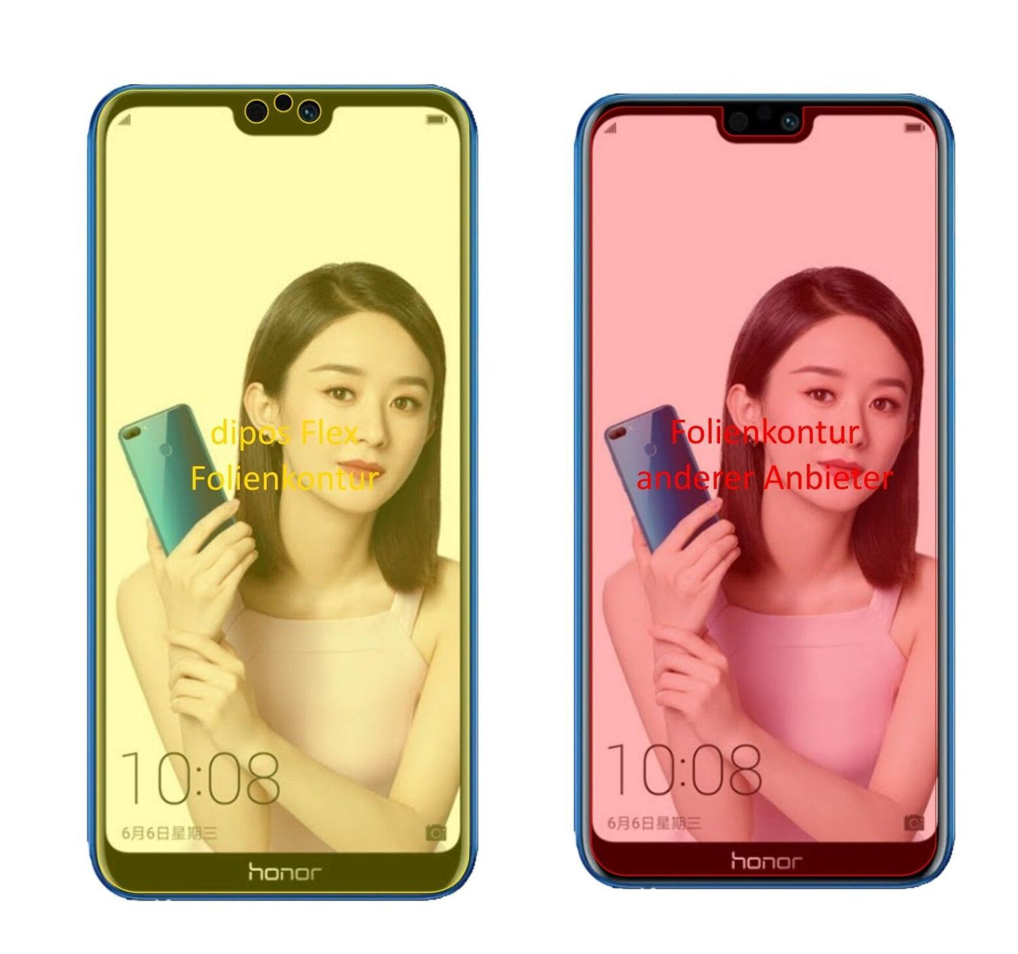 2x 3D Full Cover Schutzfolie für Honor 9i 2018 (1)