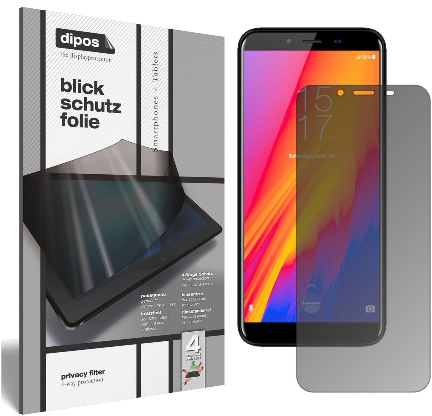 Blickschutzfolie für HomTom S99 matt Schutzfolie P (1)