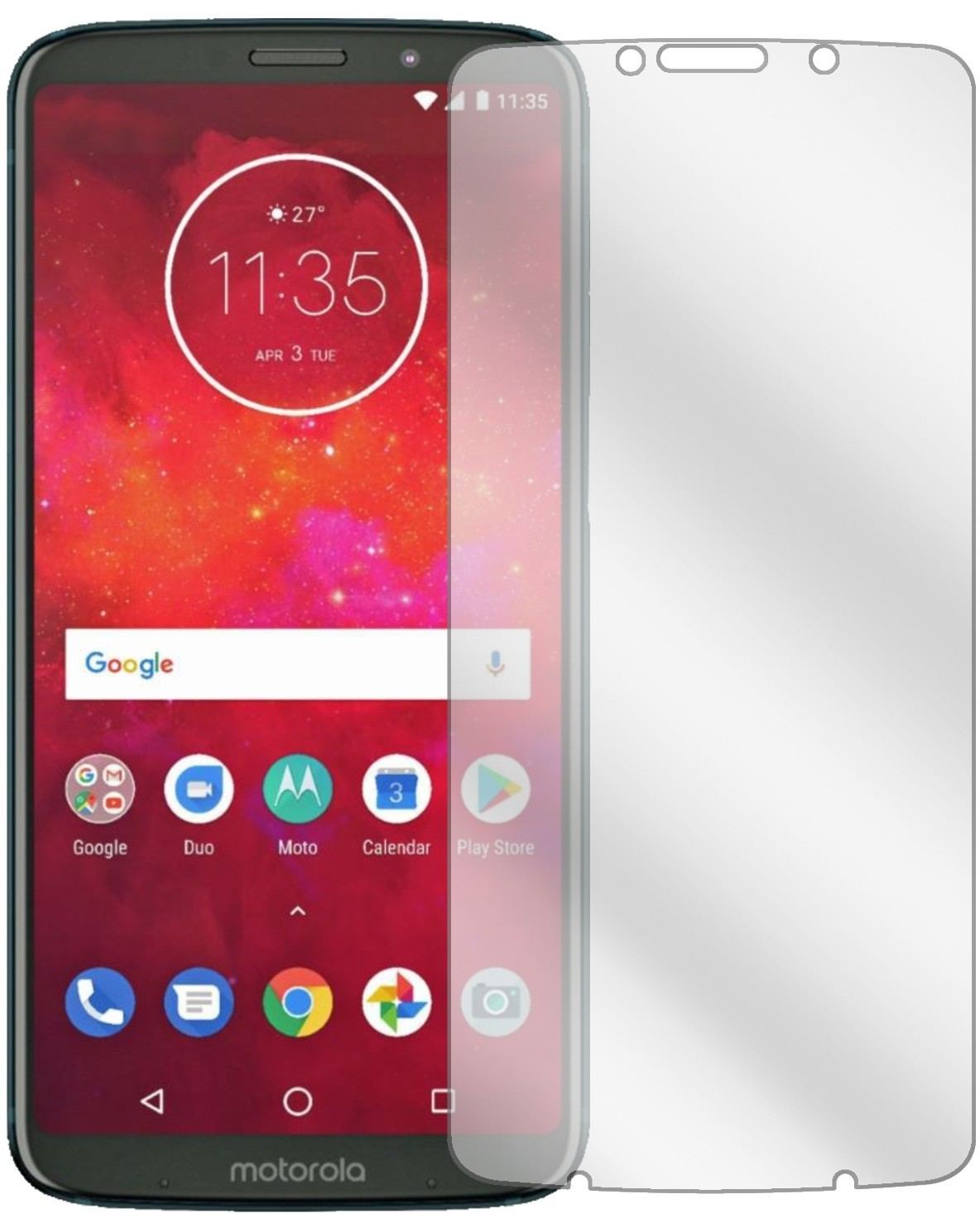 2x Schutzfolie klar für Motorola Moto Z3 Play Disp (2)