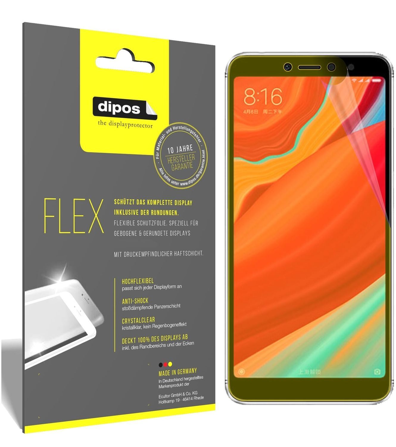 2x 3D Full Cover Schutzfolie für Xiaomi Redmi Y2 (2)