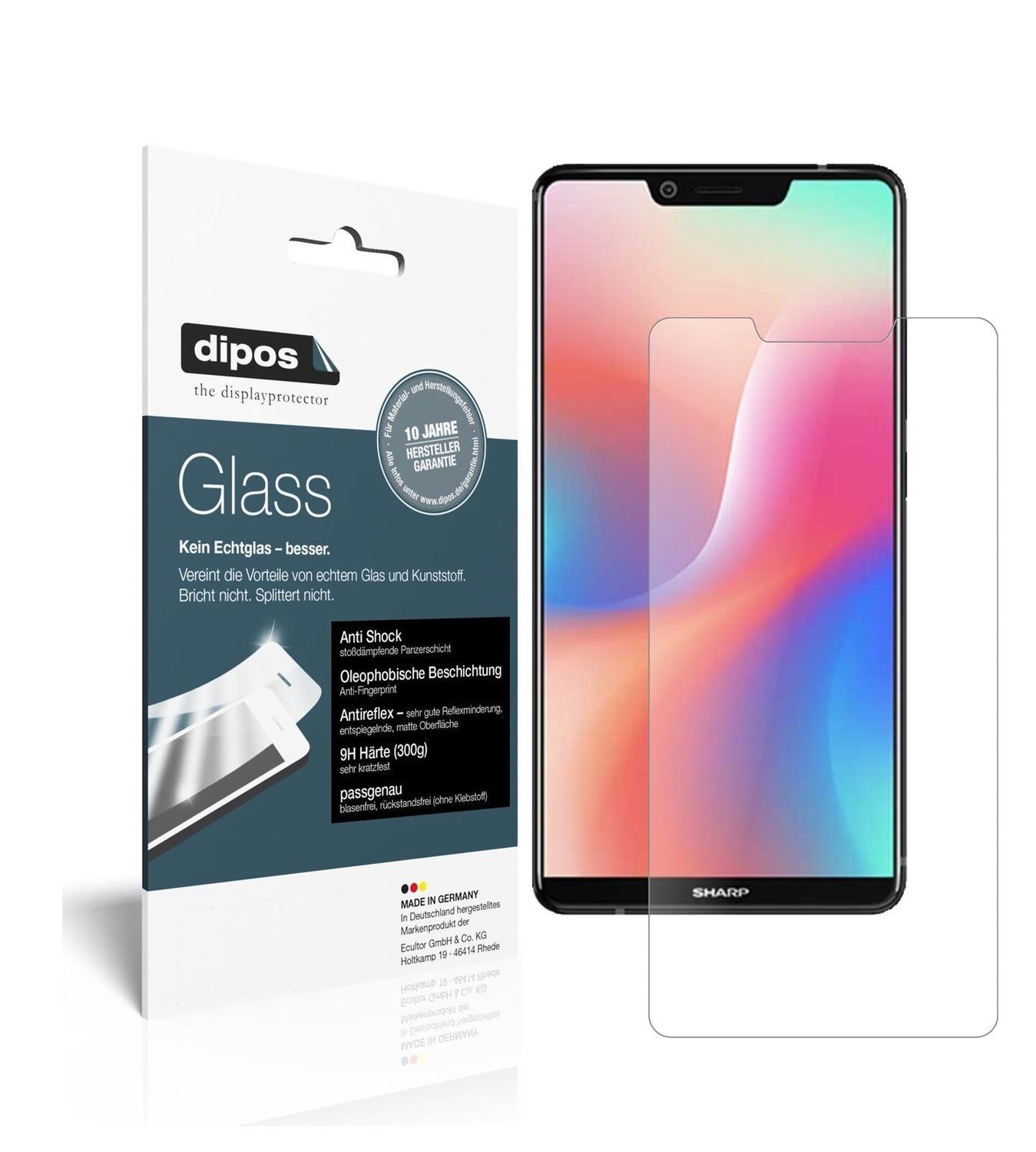 1x 9H Schutzfolie matt für Sharp Aquos S3 High Edi (2)