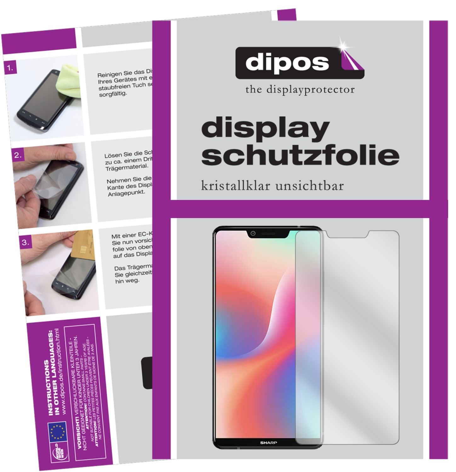 6x Schutzfolie klar für Sharp Aquos S3 High Editio (1)