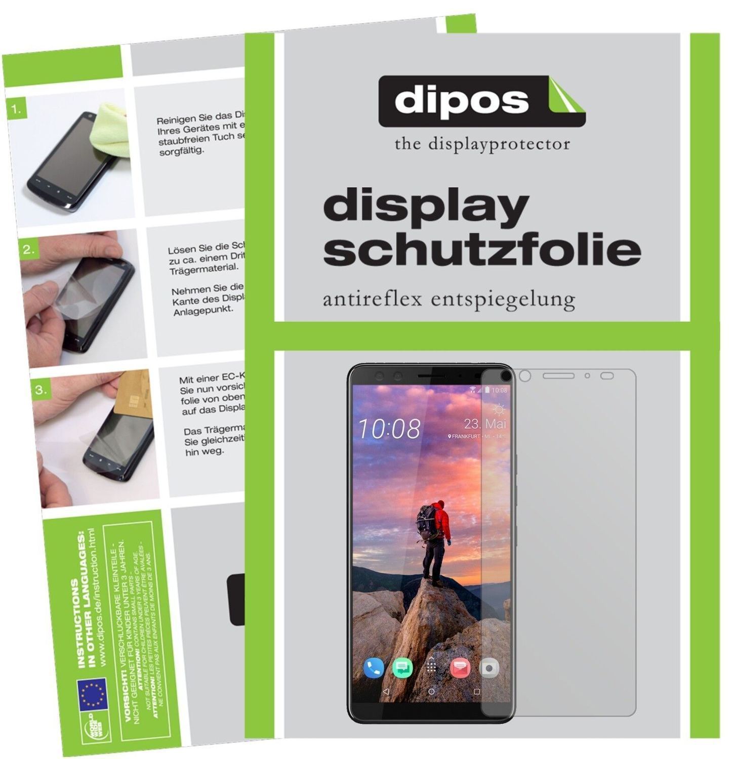 5x Schutzfolie matt für HTC U12 Plus Display-Schut (2)