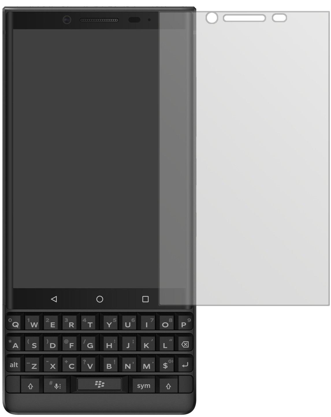 2x Schutzfolie matt für Blackberry Key 2 Display-S (2)