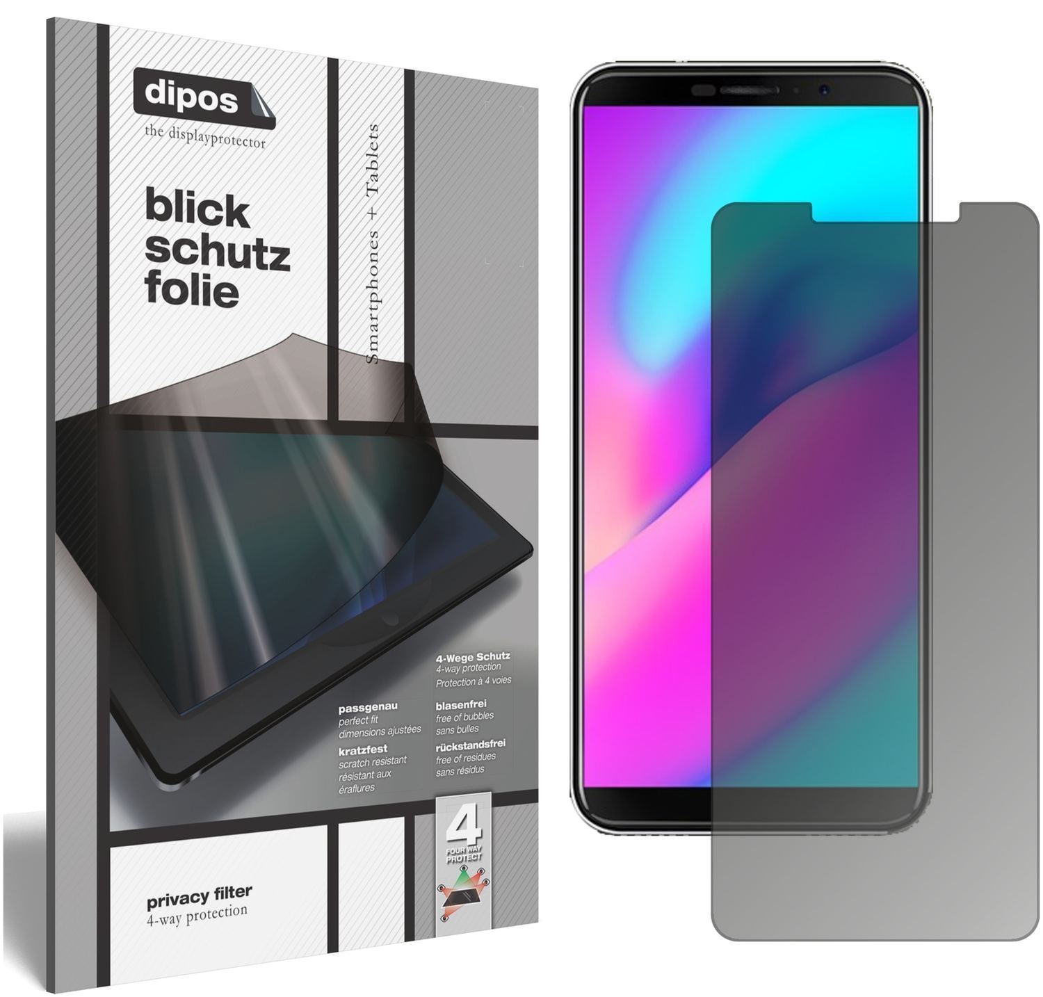 Blickschutzfolie für Cubot J3 Pro matt Schutzfolie (1)