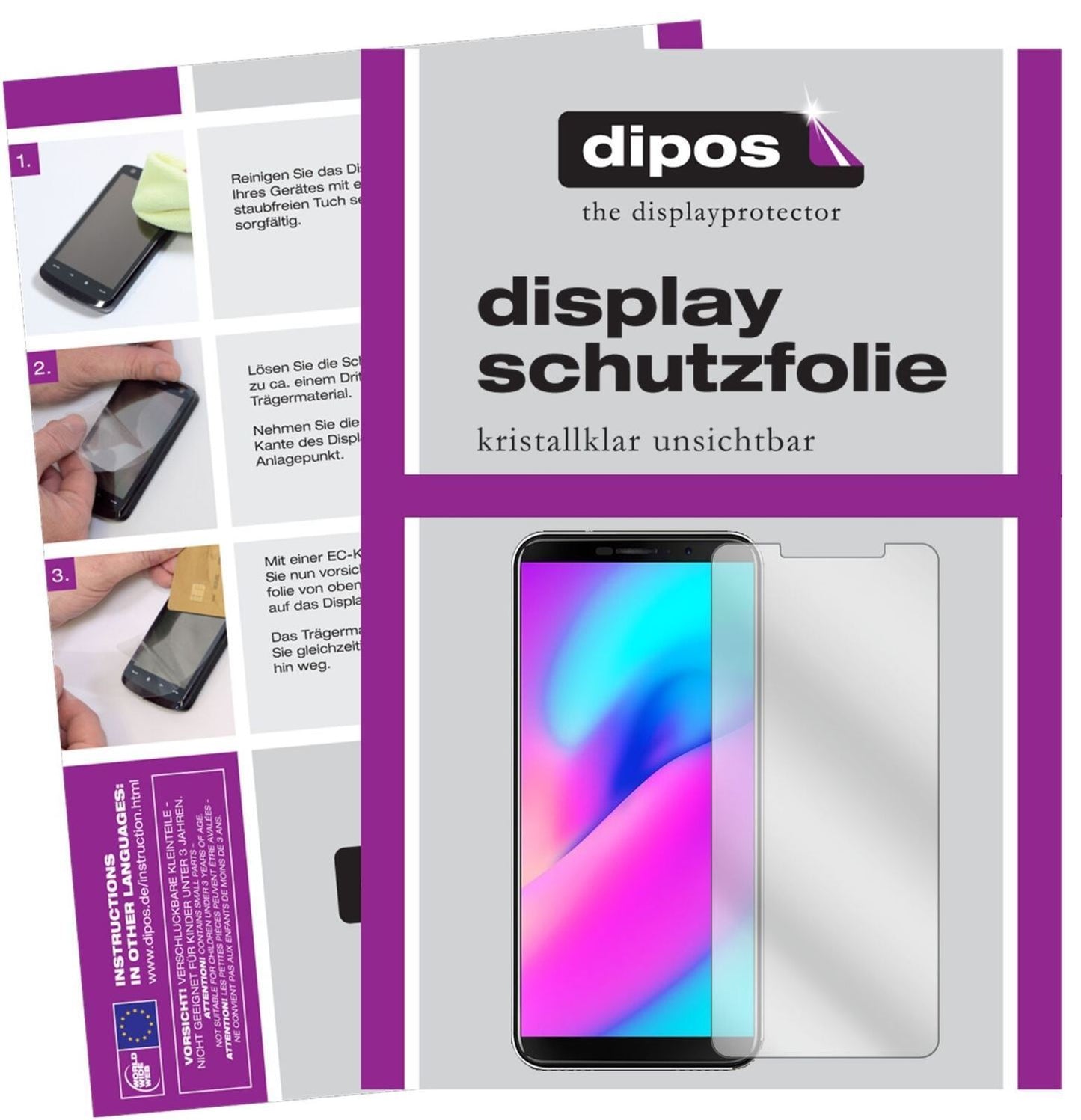 5x Schutzfolie klar für Cubot J3 Display-Schutzfol (2)