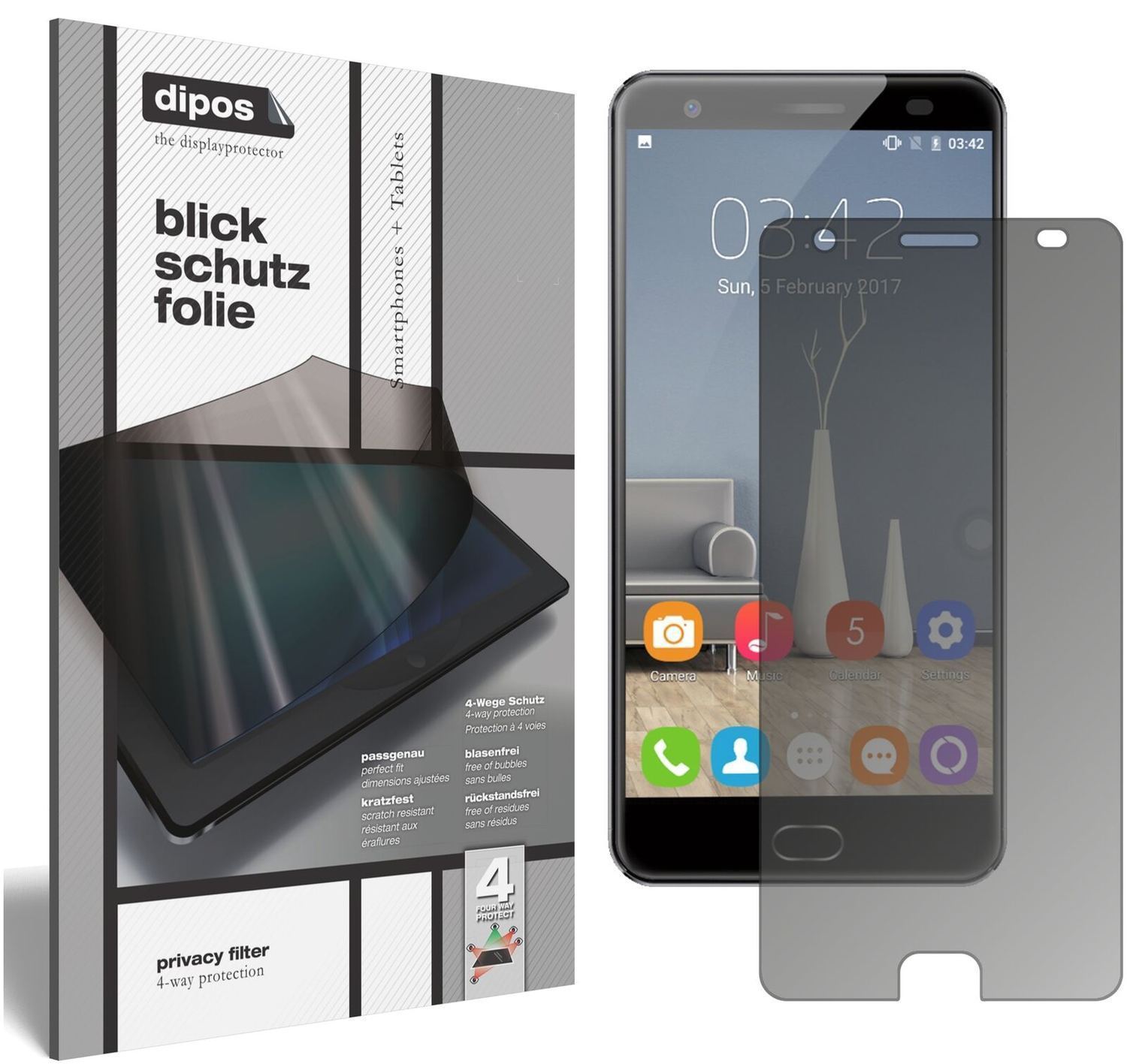 Blickschutzfolie für Oukitel OK6000 Plus matt Schu (2)