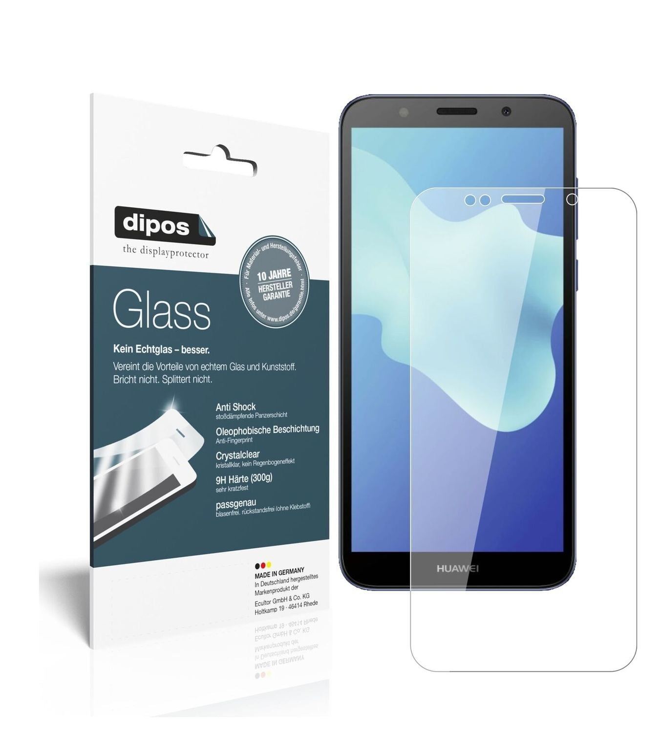 1x 9H Schutzfolie für Huawei Y5 2018 Panzerfolie (2)