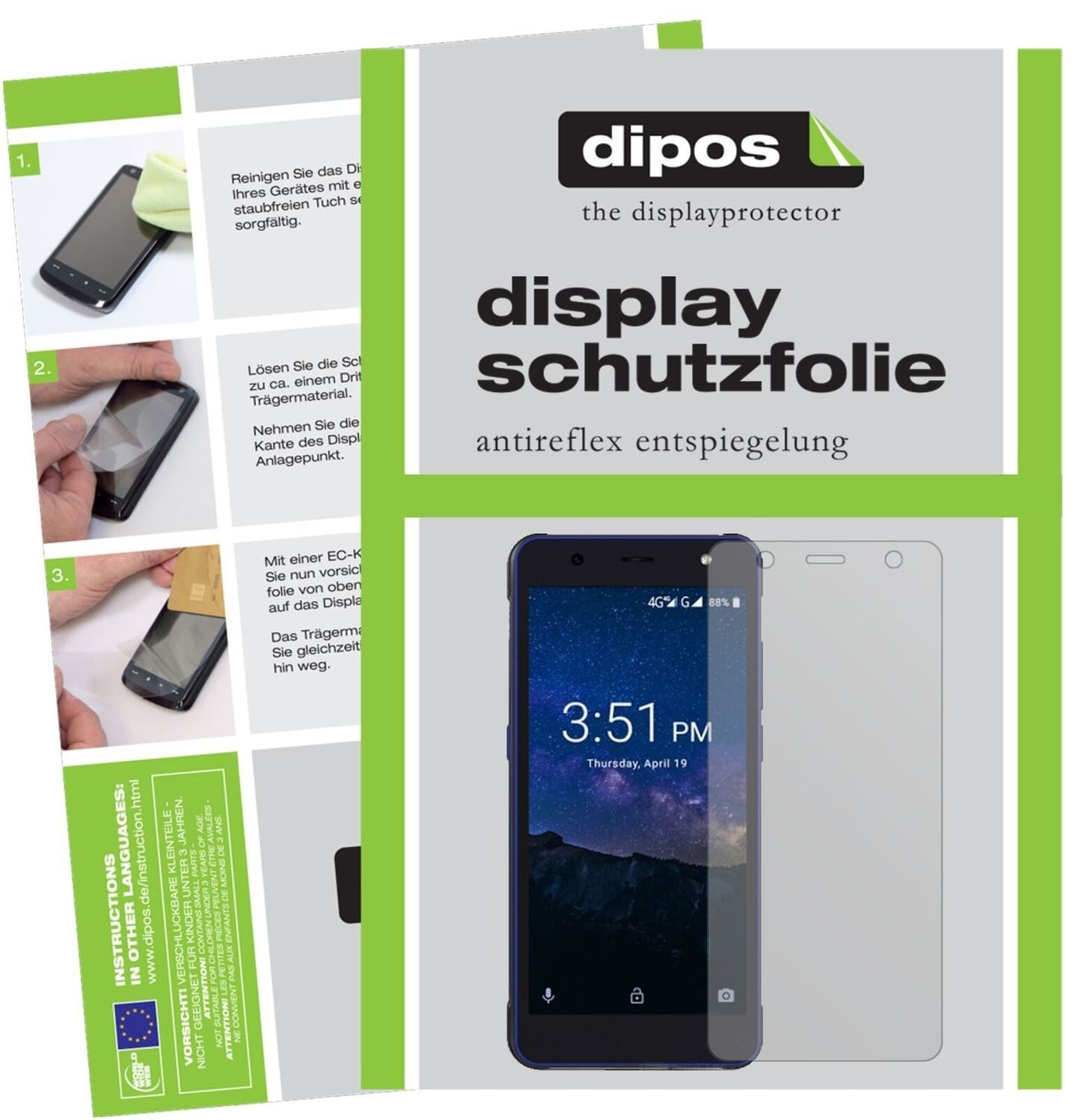 5x Schutzfolie matt für Wieppo E1 2018 Display-Sch (2)