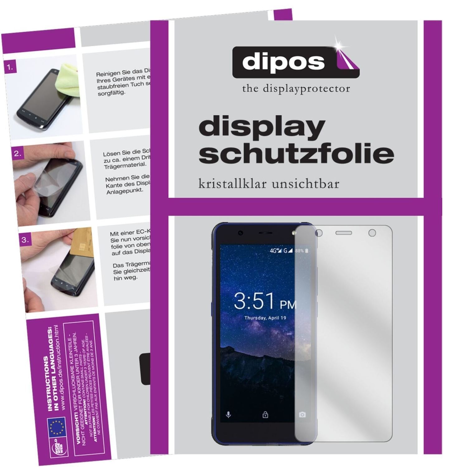 1x Schutzfolie klar für Wieppo E1 2018 Display-Sch (2)