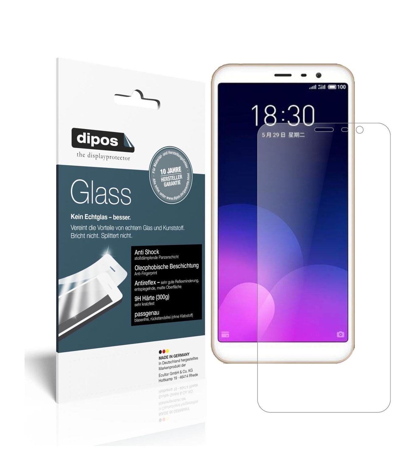 1x 9H Schutzfolie matt für Meizu M6T Panzerfolie (2)