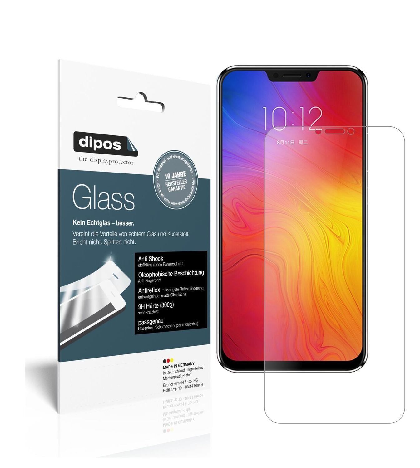 1x 9H Schutzfolie matt für Lenovo Z5 Panzerfolie (2)