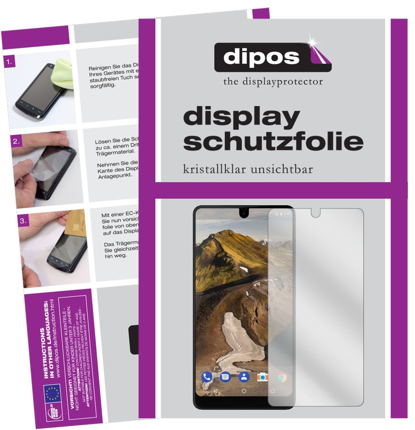 6x Schutzfolie klar für Essential Phone Display-Sc (1)