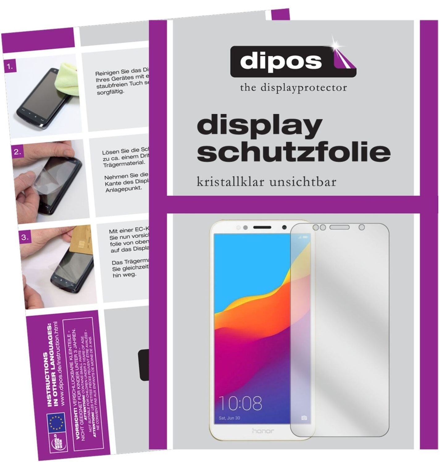 1x Schutzfolie klar für Honor 7A Display-Schutzfol (2)