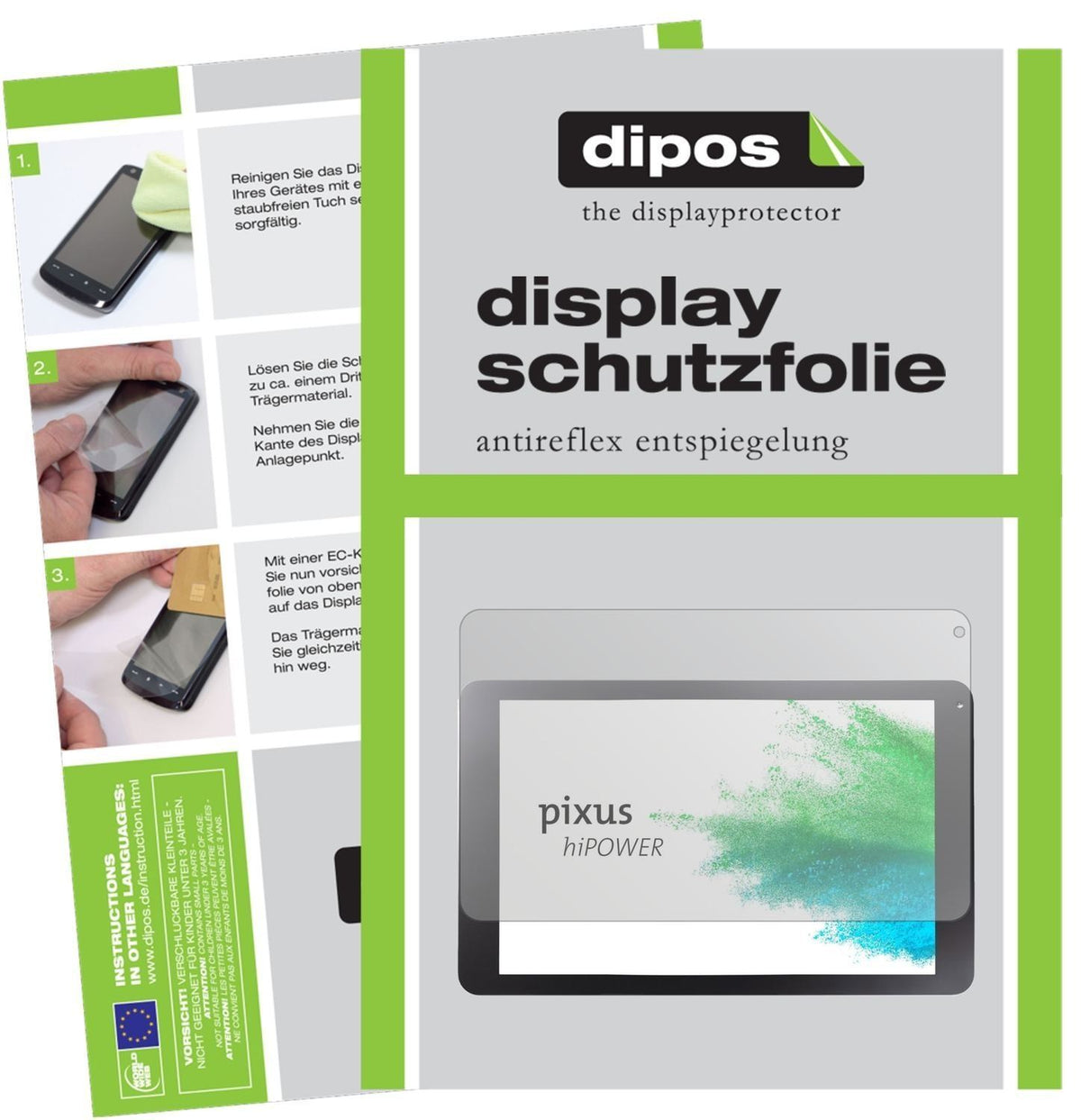 2x Schutzfolie matt für Pixus hiPower Display-Schu (1)