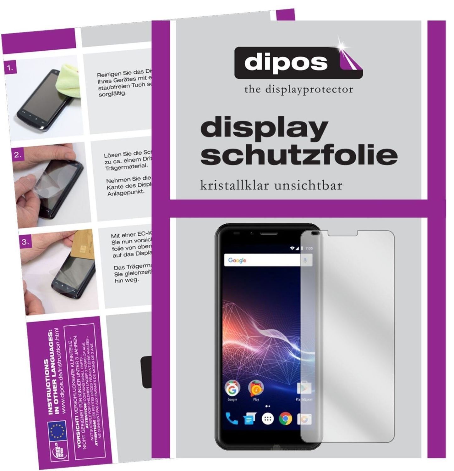1x Schutzfolie klar für Vertex Impress Click 3G 20 (2)