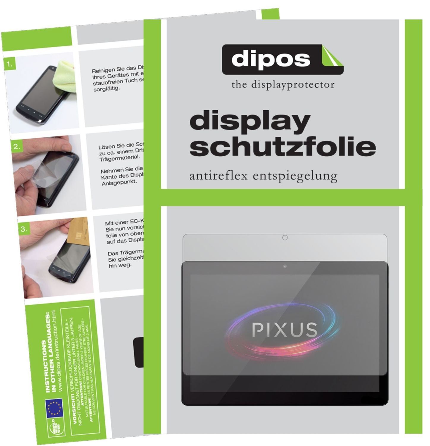 1x Schutzfolie matt für Pixus Vision 10.1 Display- (2)