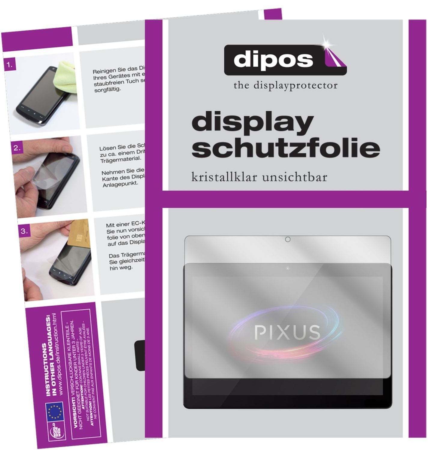 2x Schutzfolie klar für Pixus Vision 10.1 Display- (1)