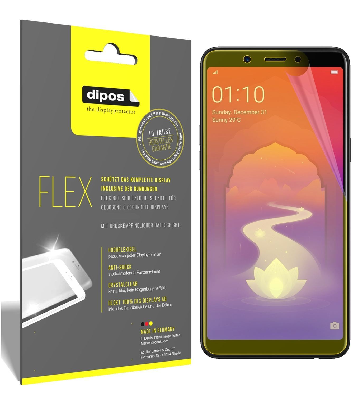 3x 3D Full Cover Schutzfolie für Oppo Realme 1 (1)
