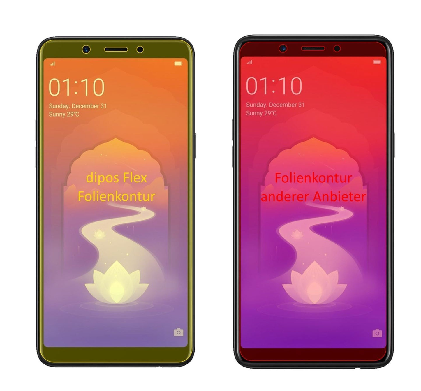 3x 3D Full Cover Schutzfolie für Oppo Realme 1 (2)
