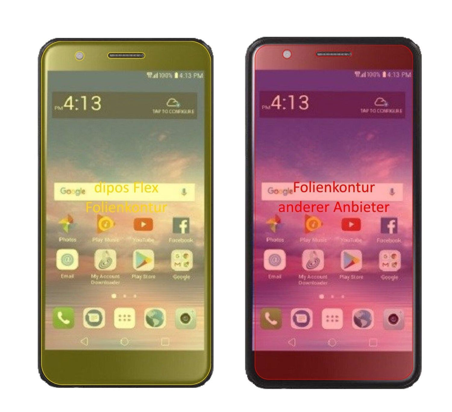 2x 3D Full Cover Schutzfolie für LG Premier Pro L4 (1)