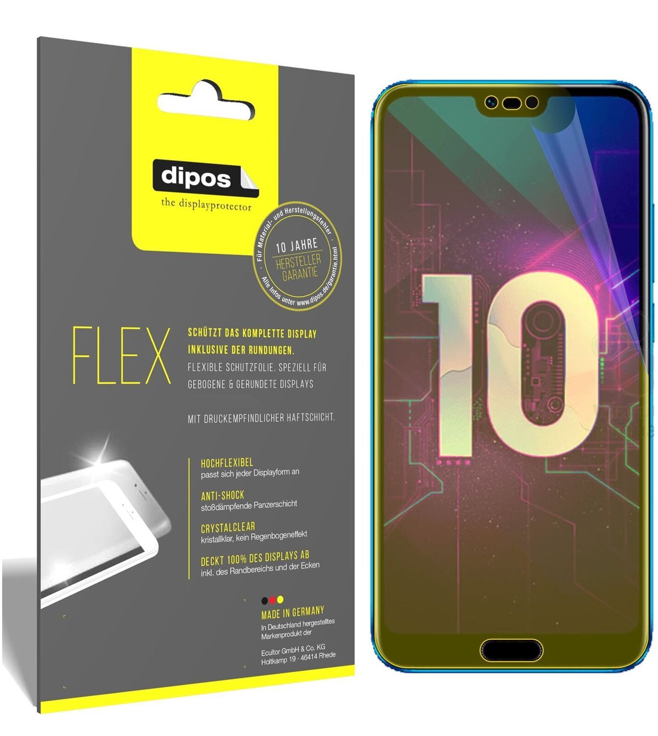 2x 3D Full Cover Schutzfolie für Honor 10 (2)