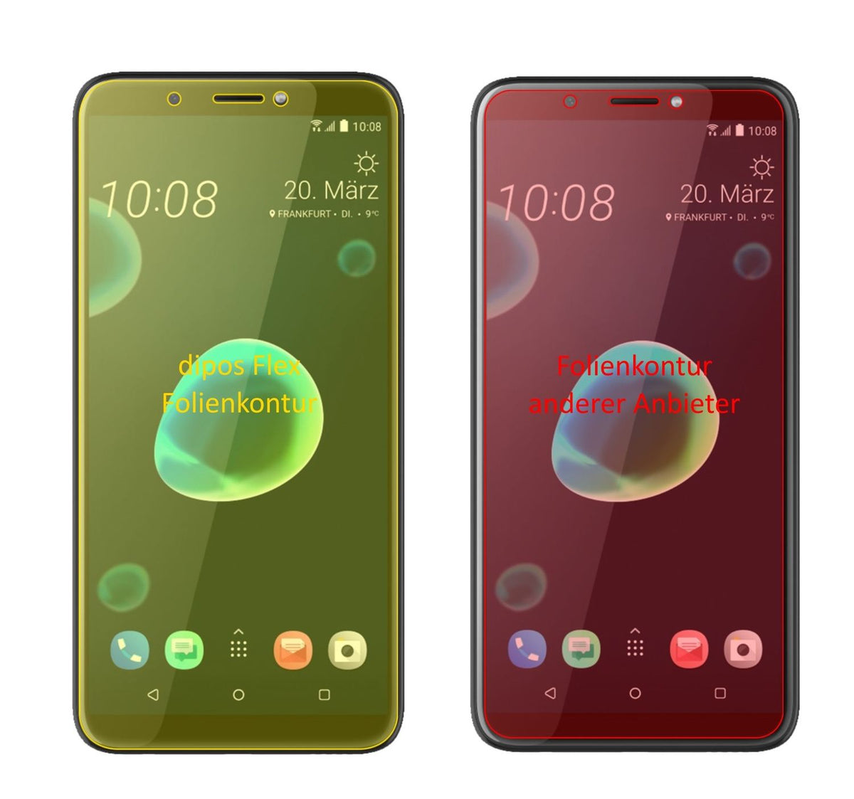 3x 3D Full Cover Schutzfolie für HTC Desire 12 Plu (2)