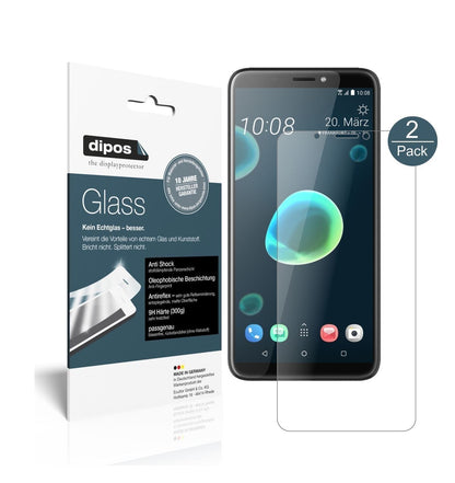 2x 9H Schutzfolie matt für HTC Desire 12 Plus Panz (1)