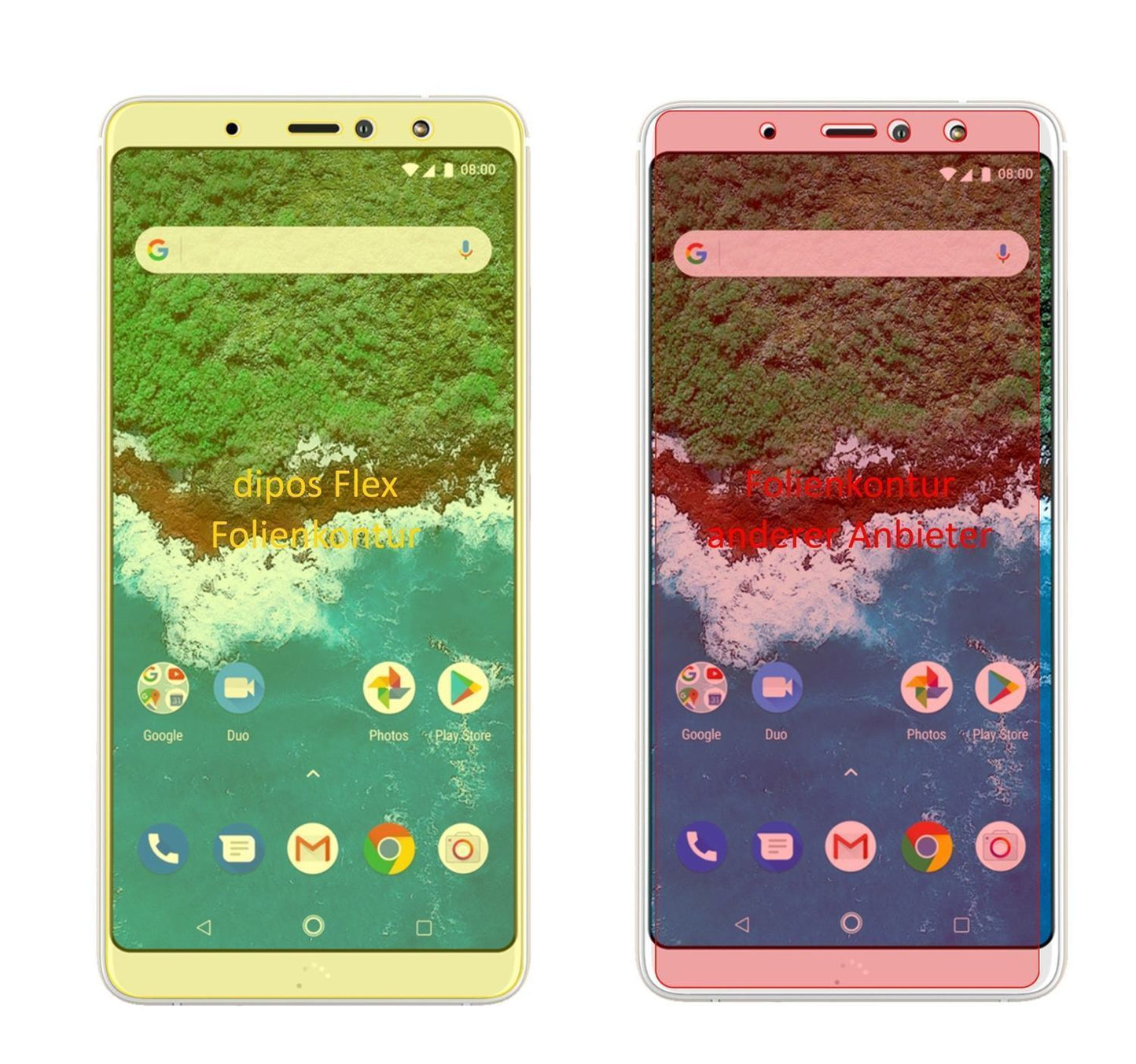 3x 3D Full Cover Schutzfolie für BQ Aquaris X2 (2)