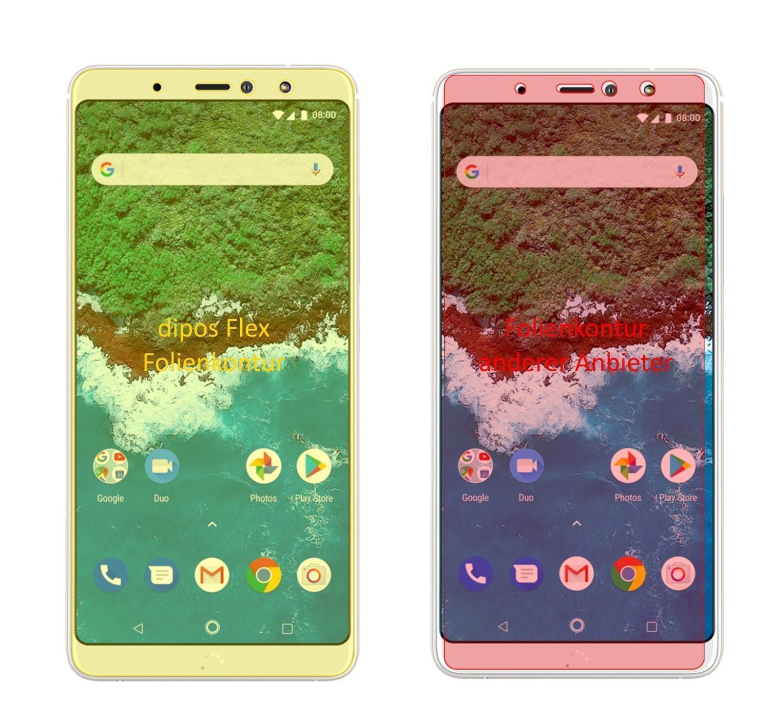 3x 3D Full Cover Schutzfolie für BQ Aquaris X2 (2)