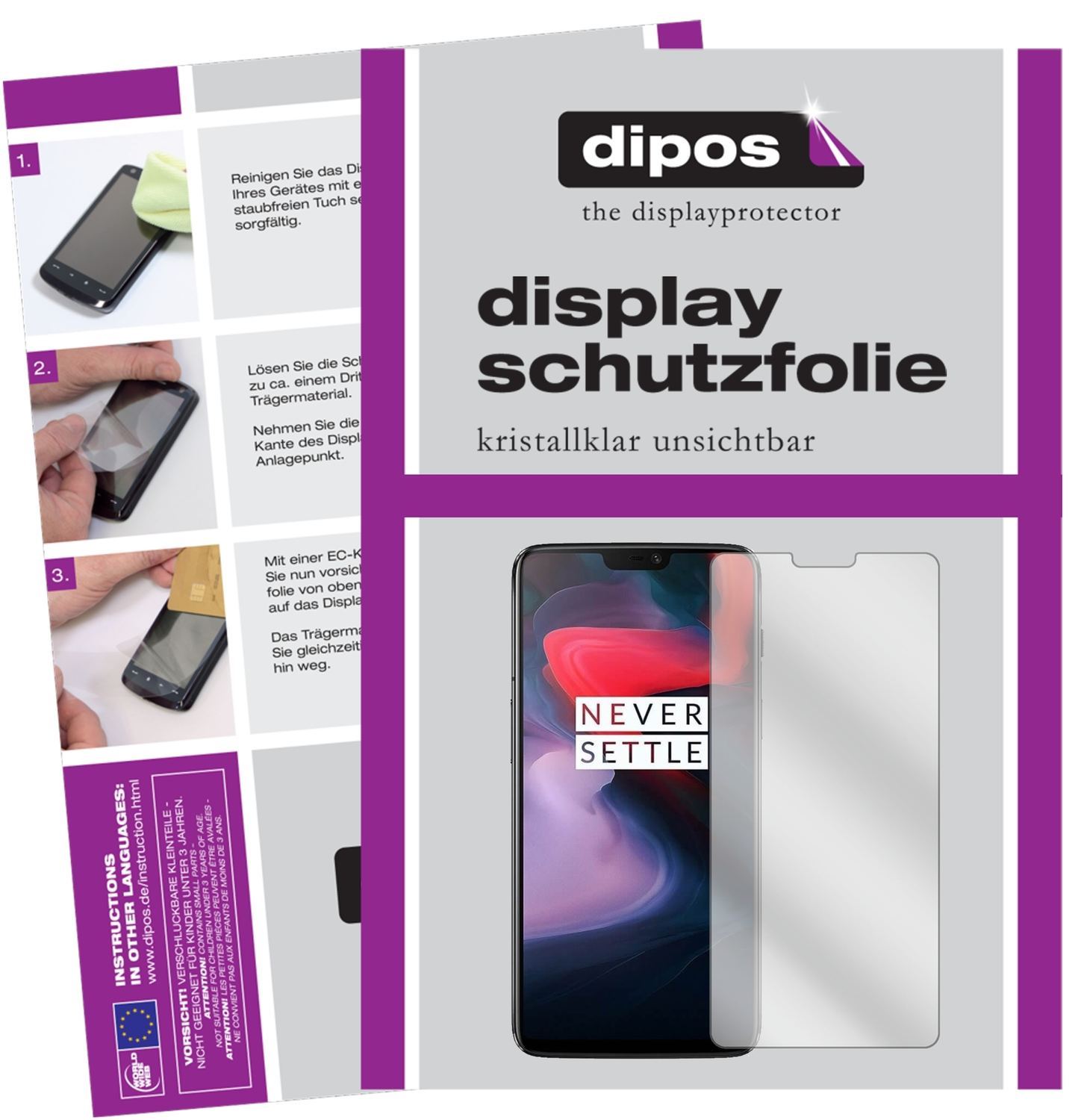 6x Schutzfolie klar für OnePlus 6 Display-Schutzfo (1)