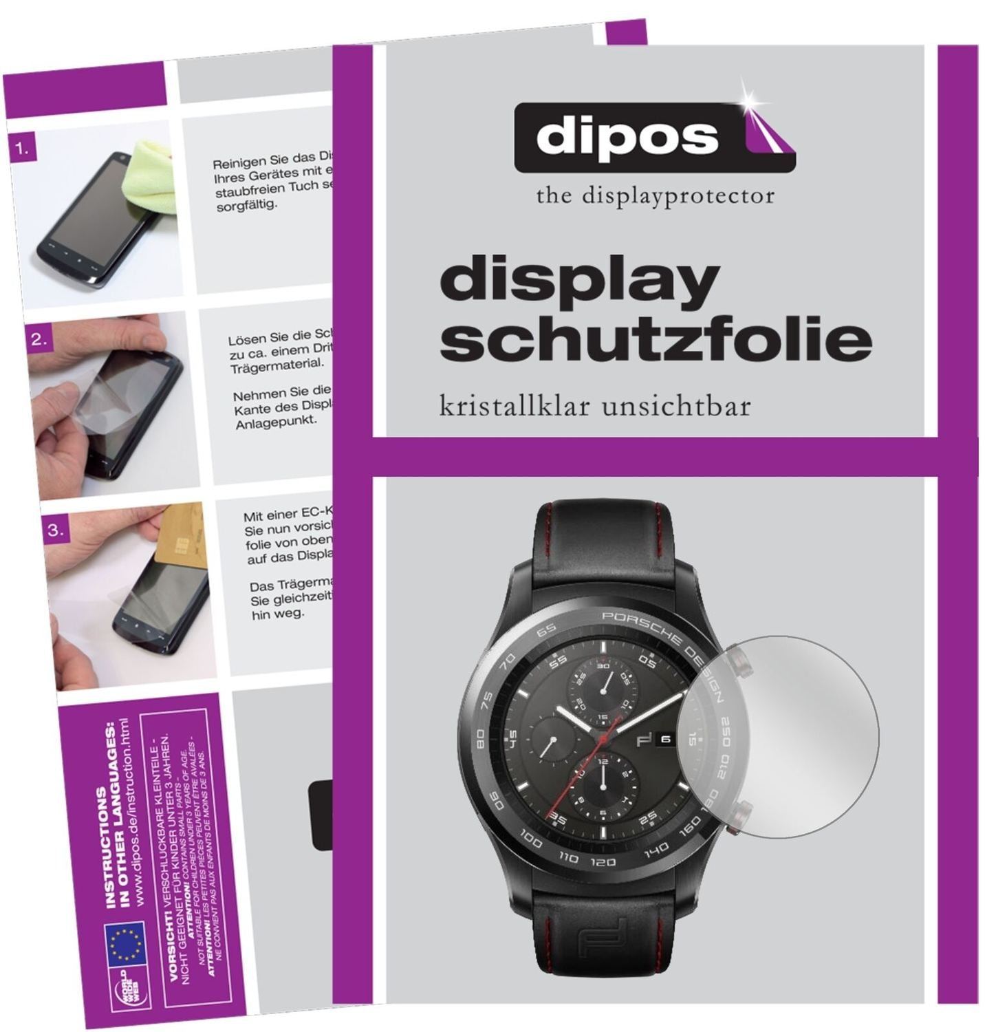 5x Schutzfolie klar für Huawei Original Porsche De (2)