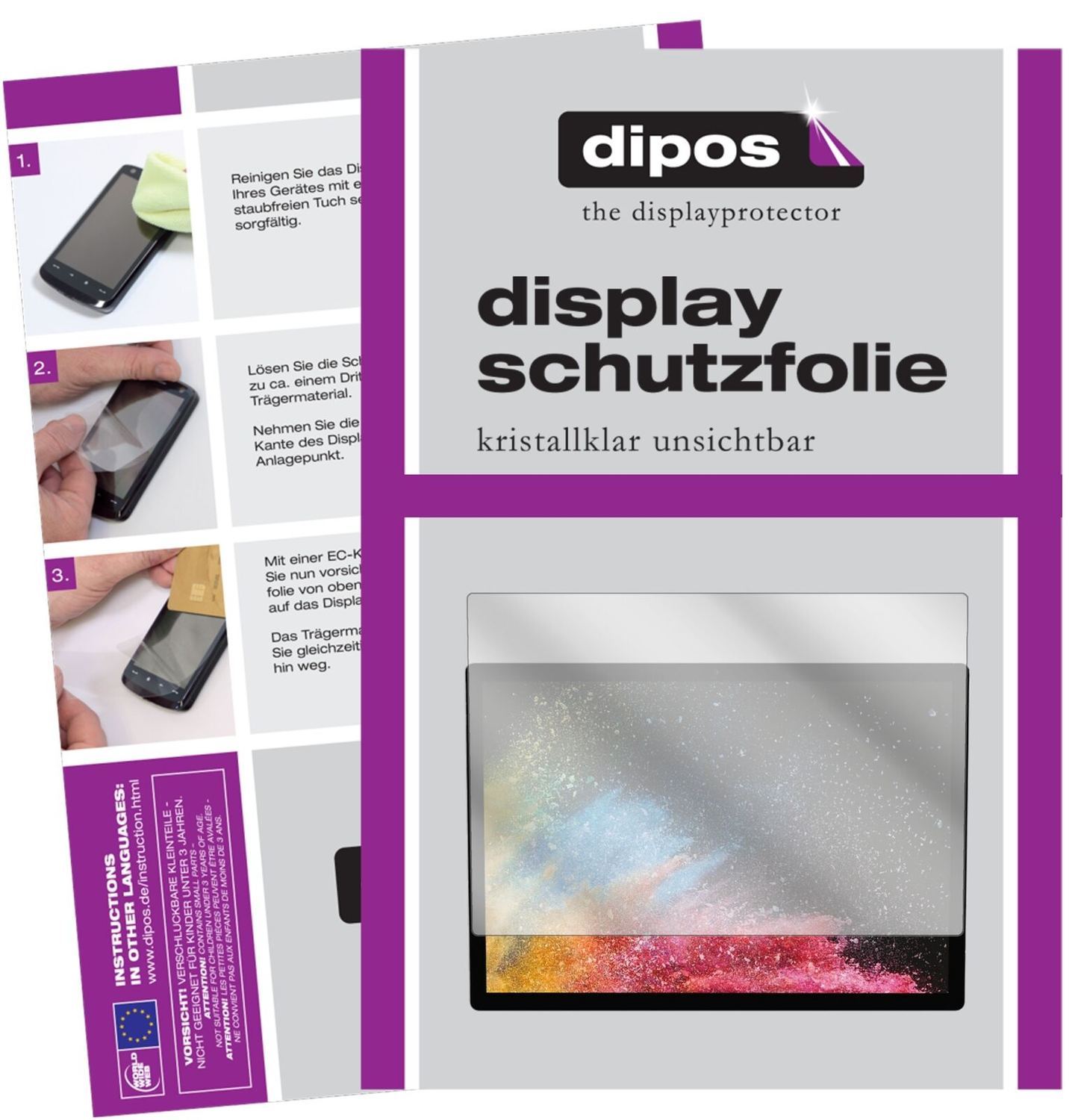 1x Schutzfolie klar für Microsoft Surface Book 2 1 (2)