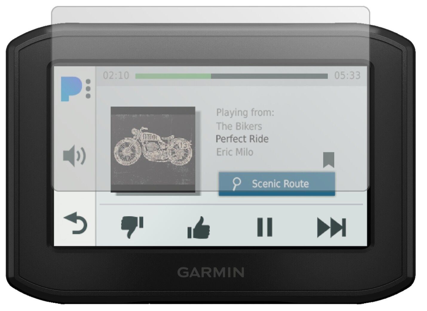 2x Schutzfolie matt für Garmin zumo 396 LMT Displa (1)