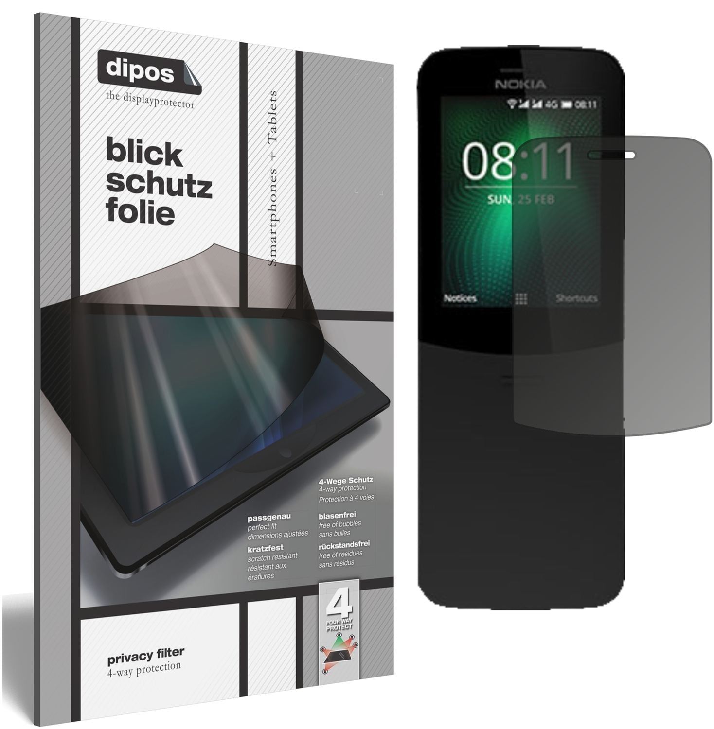 Blickschutzfolie für Nokia 8110 4G matt Schutzfoli (1)