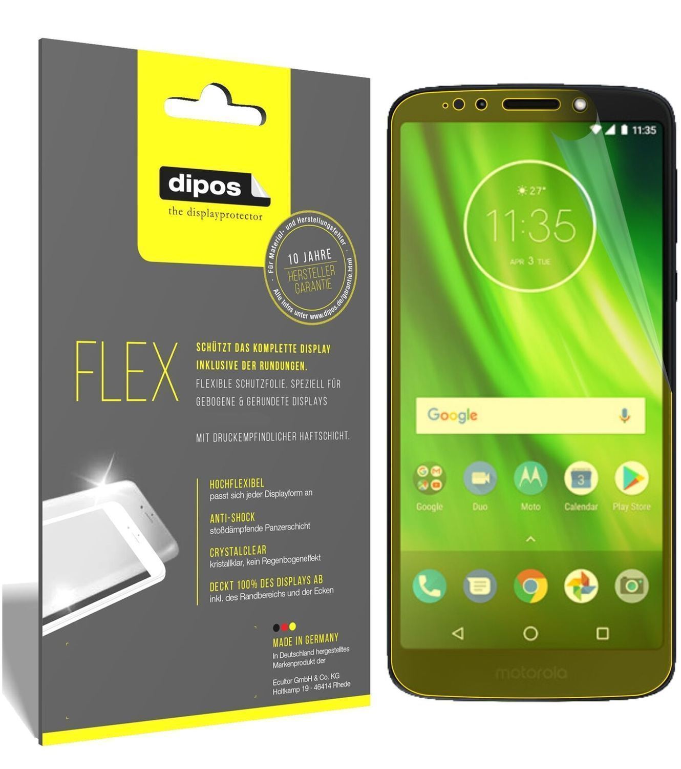 2x 3D Full Cover Schutzfolie für Lenovo Moto G6 Pl (2)