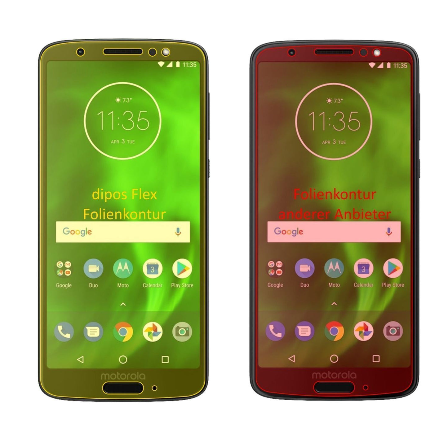 3x 3D Full Cover Schutzfolie für Lenovo Moto G6 Pl (2)